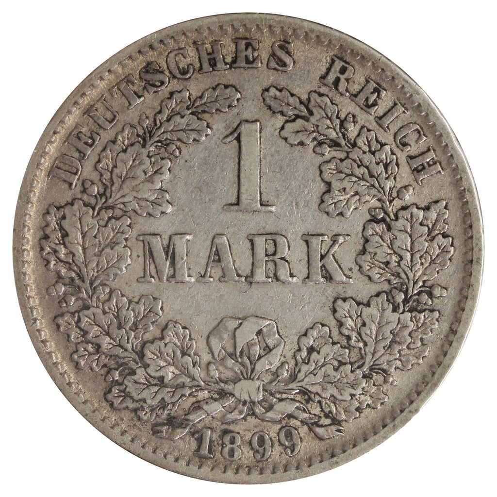Germany 1899F 1 Mark EF-AU (EF45) Scratched