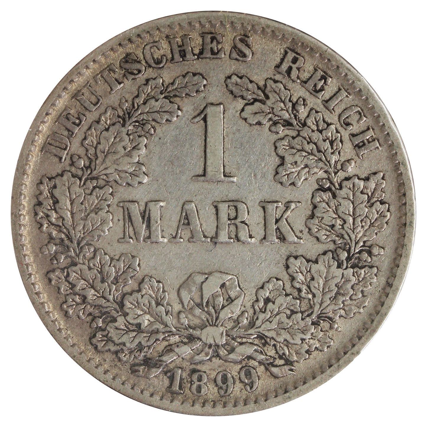 Germany 1899F 1 Mark EF-AU (EF45) Scratched