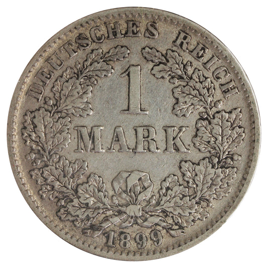 Germany 1899F 1 Mark EF-AU (EF45) Scratched
