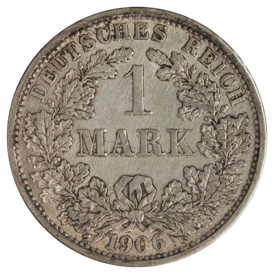 Germany 1906F 1 Mark Extra Fine (EF40) Scratched