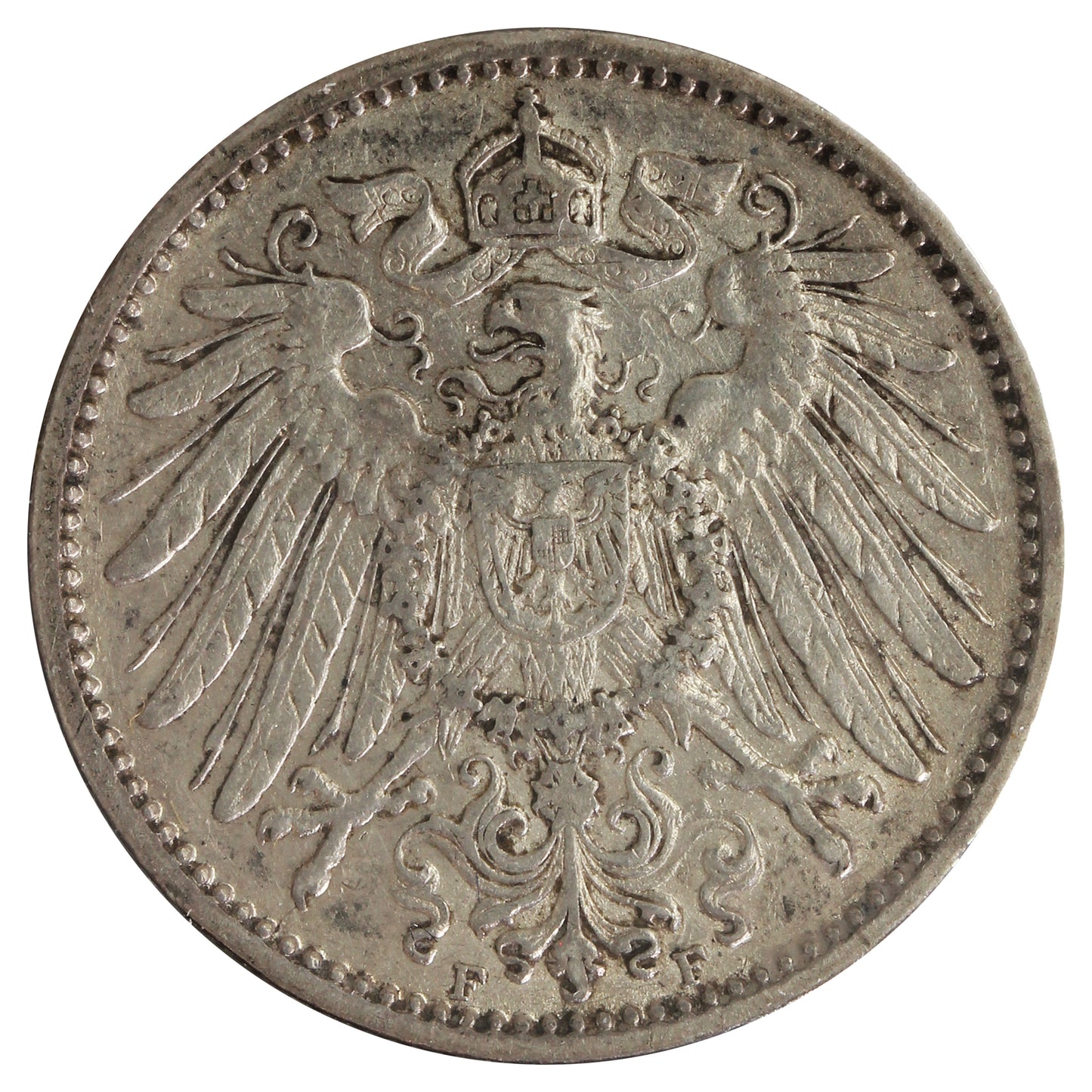 Germany 1906F 1 Mark Extra Fine (EF40) Scratched