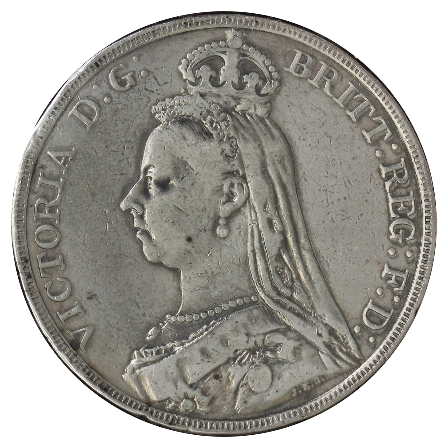 Great Britain 1889 Crown Very Fine (VF20) Rim