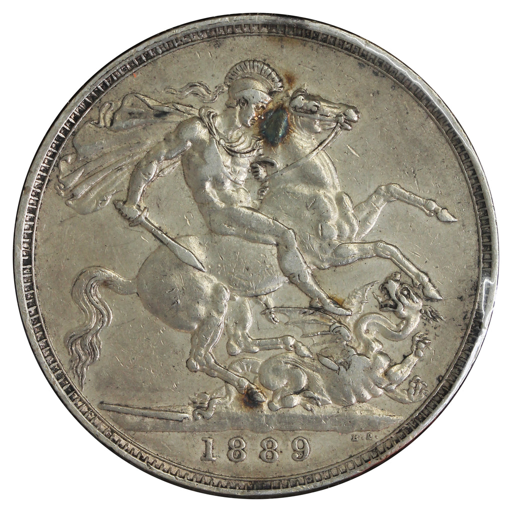 Great Britain 1889 Crown Extra Fine (EF40) Toned