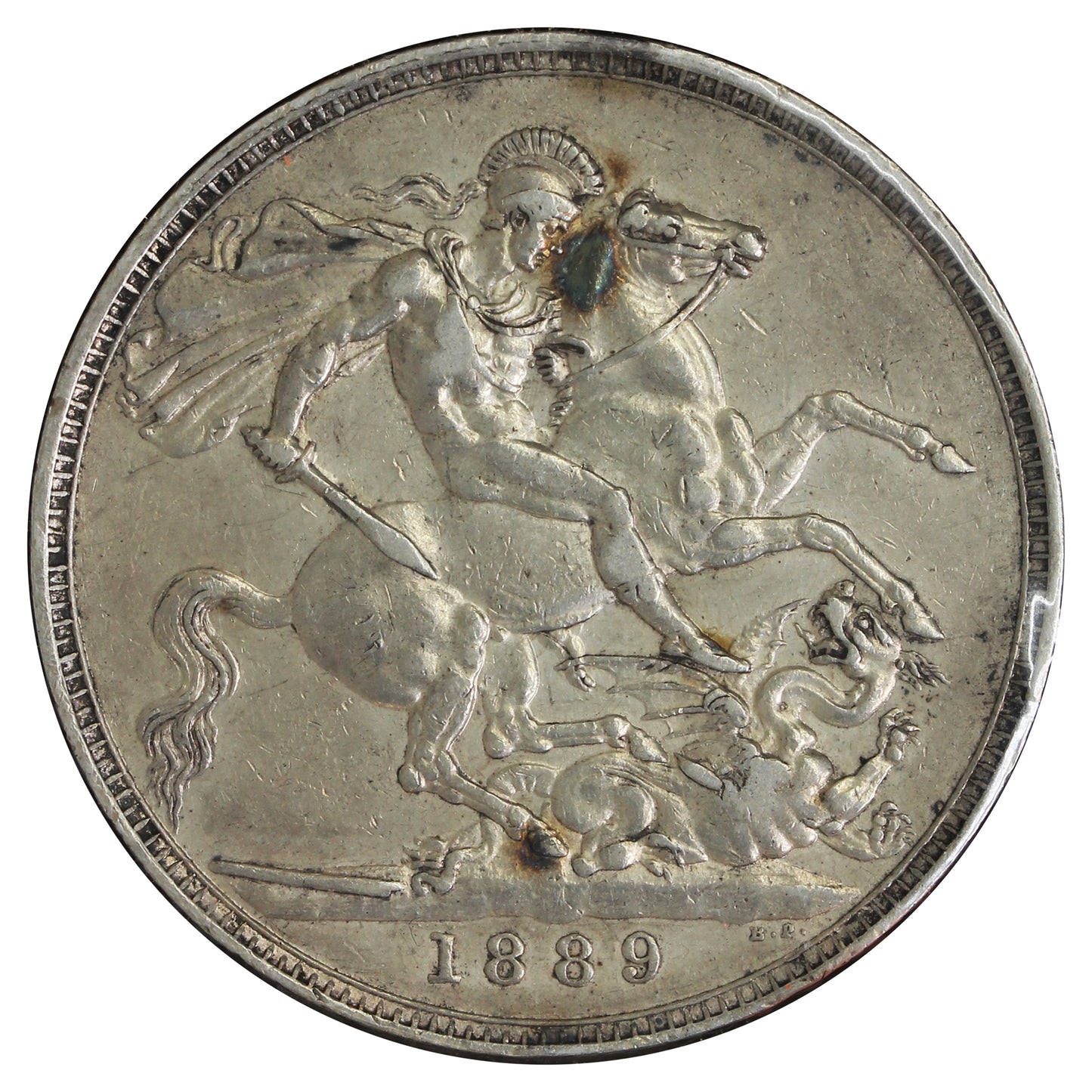 Great Britain 1889 Crown Extra Fine (EF40) Toned