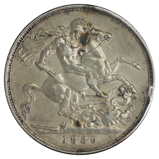 Great Britain 1889 Crown Extra Fine (EF40) Toned
