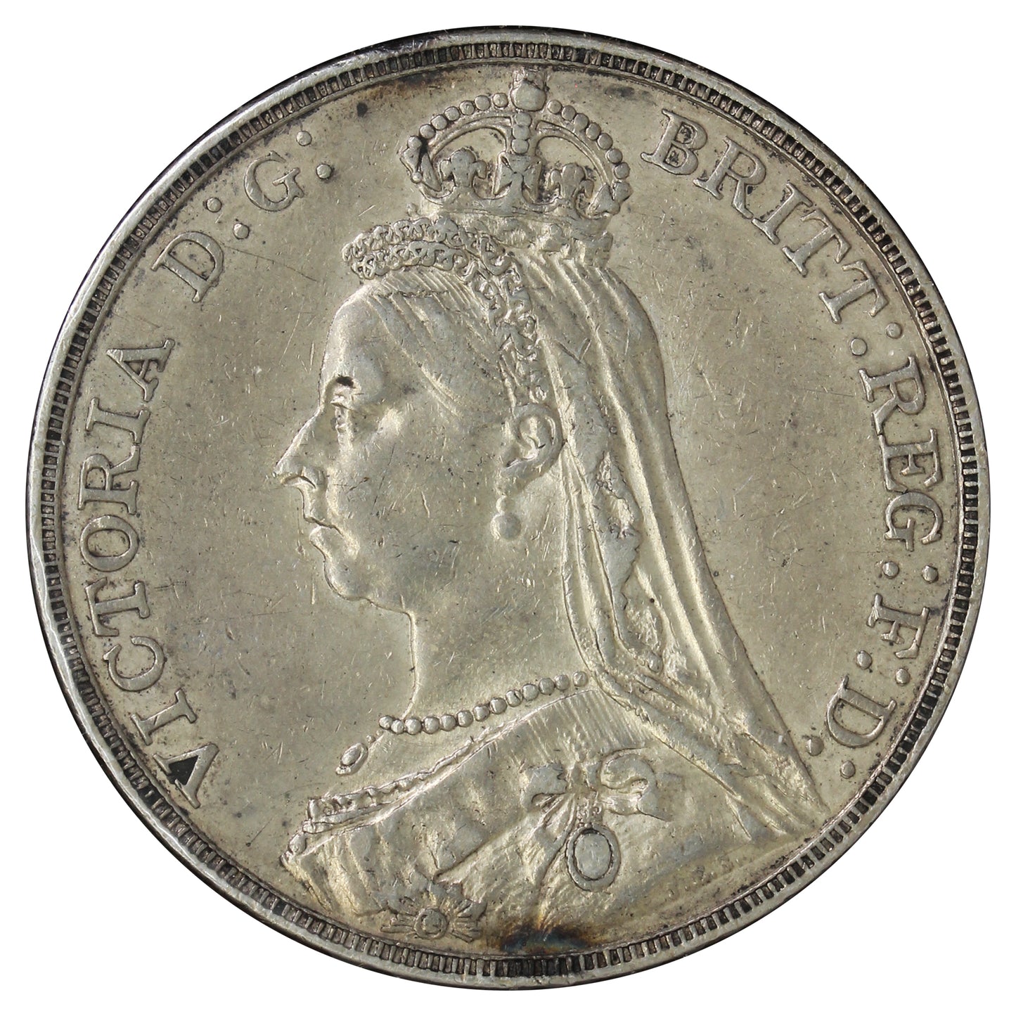 Great Britain 1889 Crown Extra Fine (EF40) Toned
