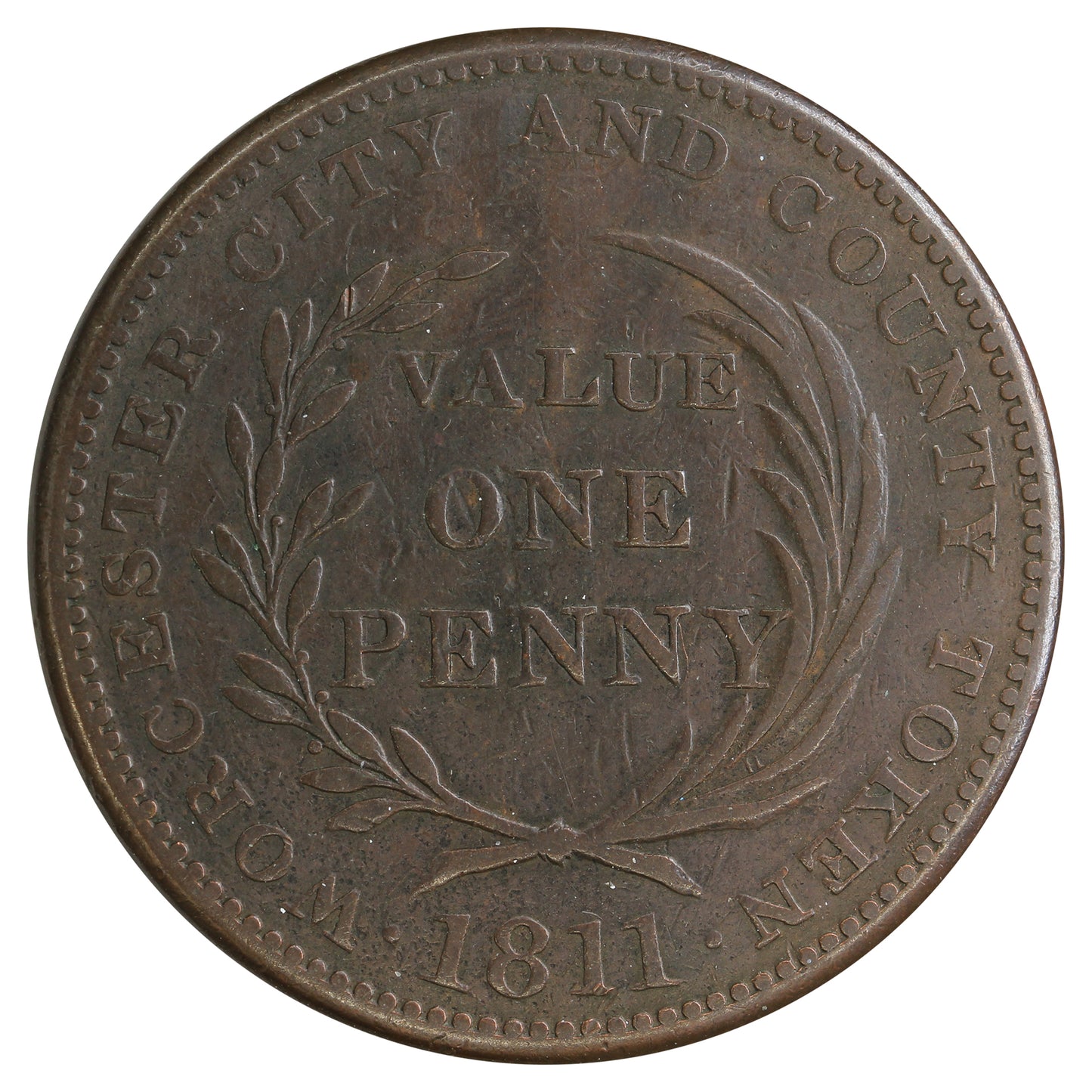 Great Britain 1811 Worcestershire-Worcester/City and County Penny Token Very Fine (VF20)