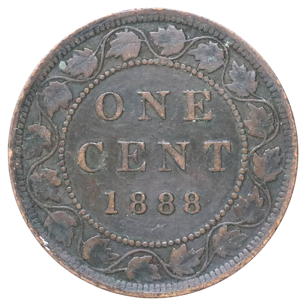 1888 Canada 1-cent VG-F (VG10) Scratched, marks, or impaired