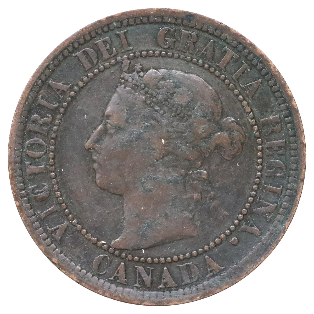 1888 Canada 1-cent VG-F (VG10) Scratched, marks, or impaired