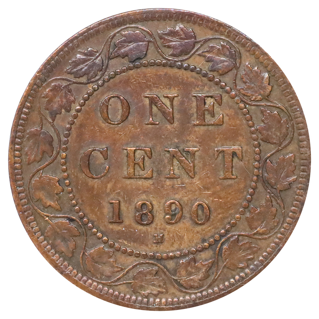 1890H Canada 1-cent VF-EF (VF30) Scratched, marks, or impaired