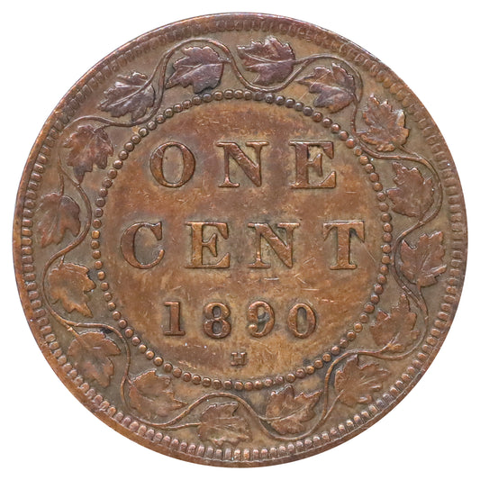 1890H Canada 1-cent VF-EF (VF30) Scratched, marks, or impaired
