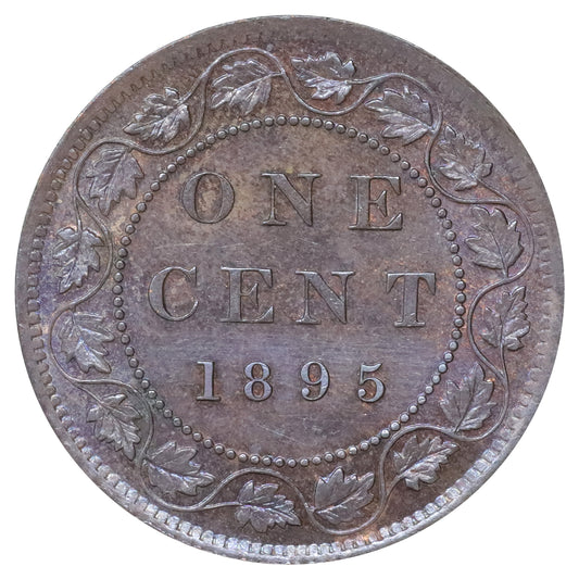 1895 Canada 1-cent UNC+ (MS62) Scratched, marks, or impaired