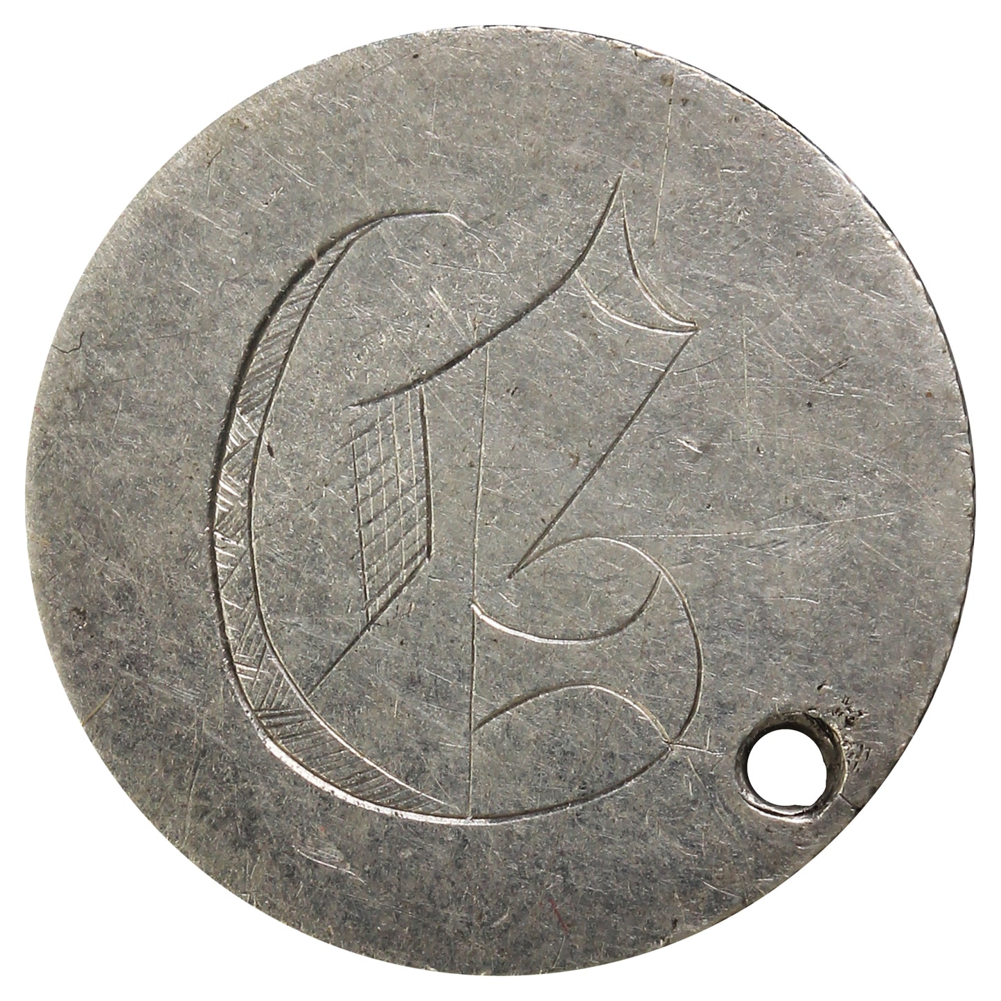 Love Token on 1858 Canada 10-Cents VF-EF (VF30) Impaired