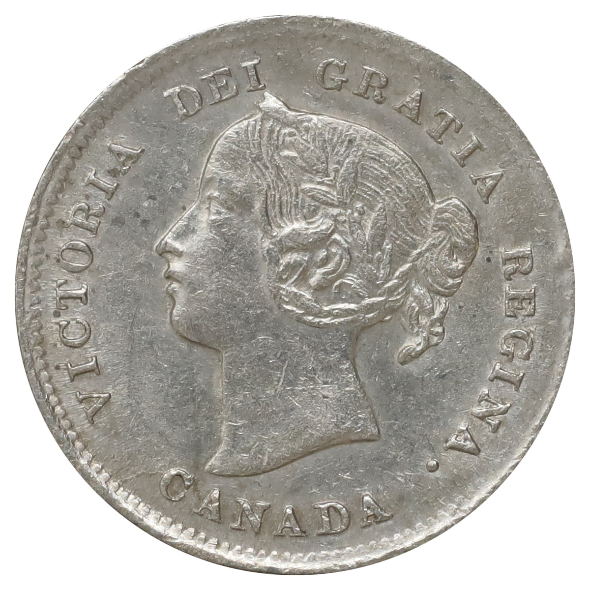 1898 Canada 5-cents EF-AU (EF45) Scratched, marks, or impaired