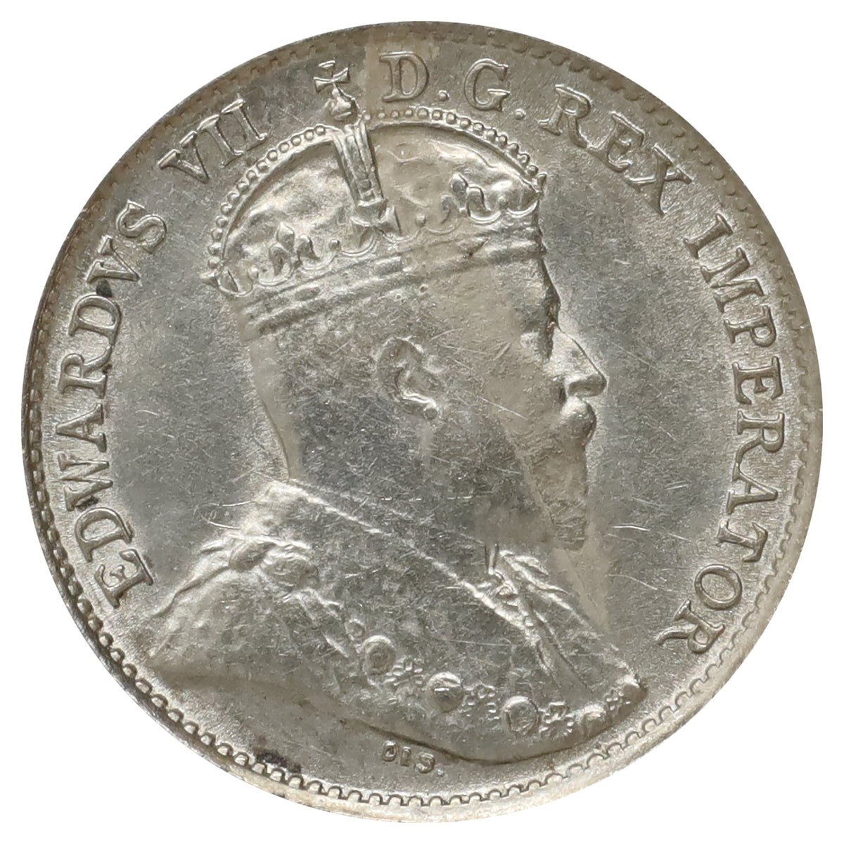 1903H Small Recut H Canada 5-cents AU-UNC (AU55) Scratched, marks, or impaired