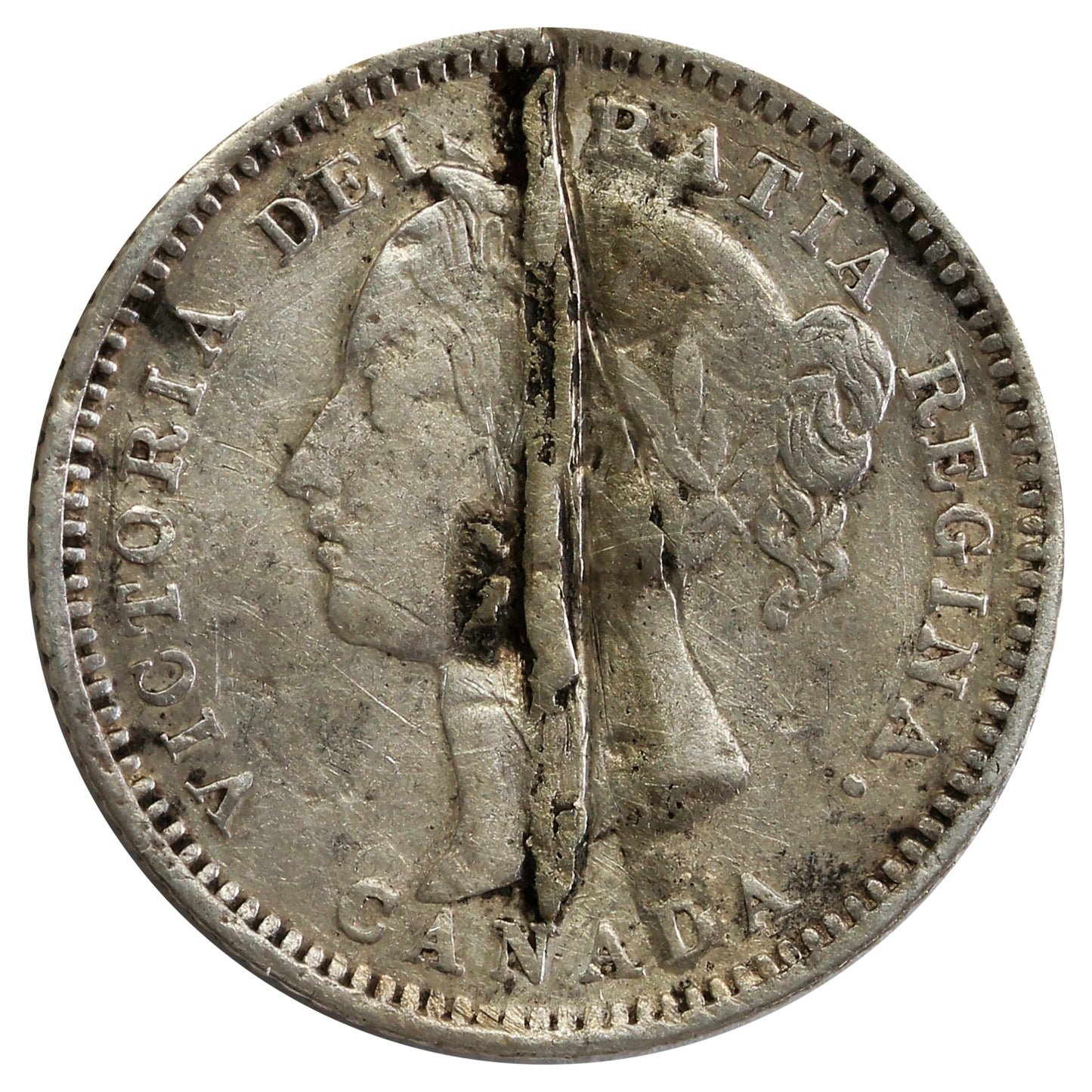 Love Token on Canada Victorian 10-Cents
