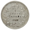 1909 Round Leaves Canada 5-cents Extra Fine (EF40) Scratched, marks, or impaired