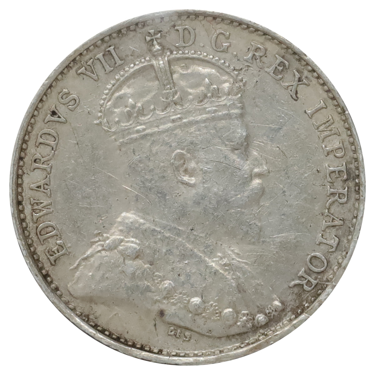 1909 Round Leaves Canada 5-cents Extra Fine (EF40) Scratched, marks, or impaired