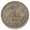 1910 Round Leaves Canada 5-cents VF-EF (VF30) Scratched, marks, or impaired