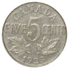1923 Canada 5-cents Very Fine (VF20) Scratched, marks, or impaired