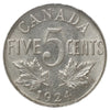 1924 Canada 5-cents AU-UNC (AU55) Scratched, marks, or impaired