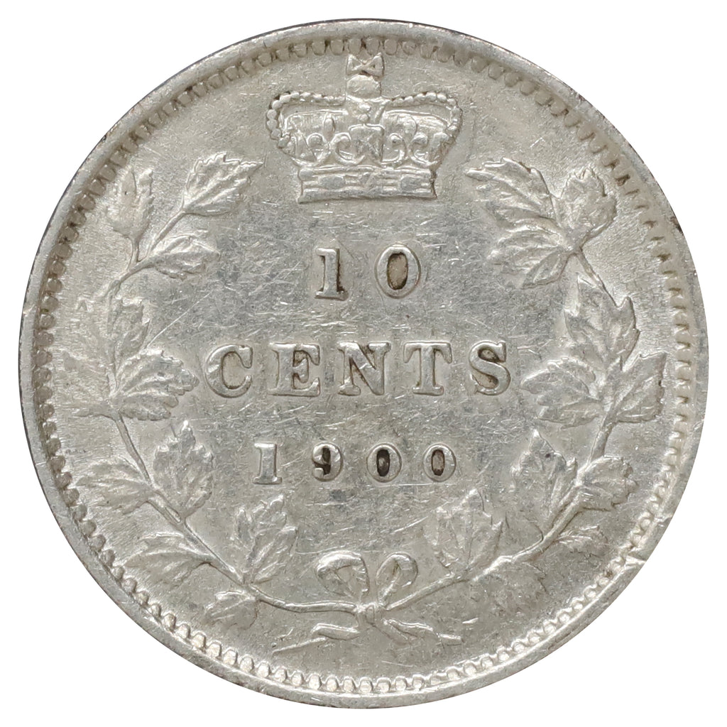 1900 Canada 10-cents EF-AU (EF45) Scratched, marks, or impaired