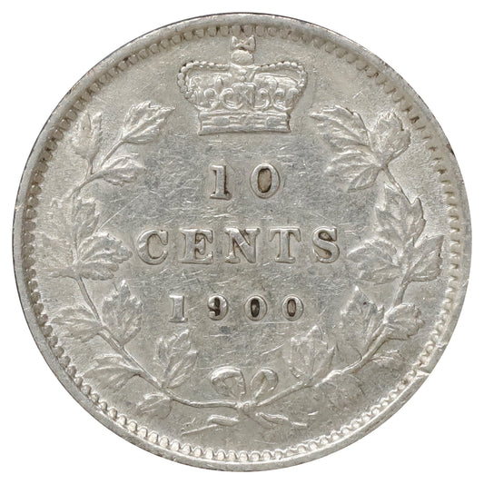 1900 Canada 10-cents EF-AU (EF45) Scratched, marks, or impaired