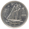 1999P (test) Canada 10-cents Brilliant Uncirculated (MS63) Scratched, marks, or impaired