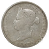 1885 Curved Top 5 Canada 25-cents VG-F (VG10) Scratched, marks, or impaired