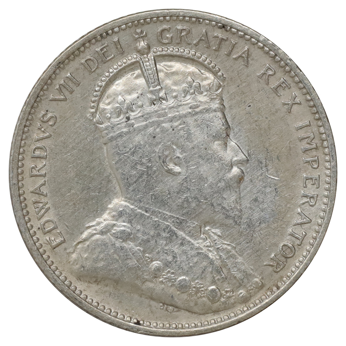 1906 Canada 25-cents EF-AU (EF45) Scratched, marks, or impaired