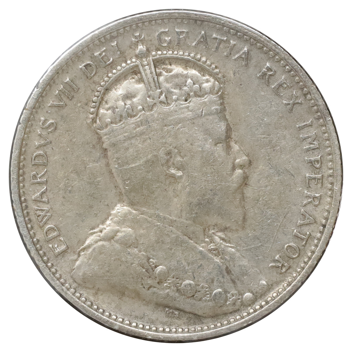 1907 Canada 25-cents VF-EF (VF30) Scratched, marks, or impaired