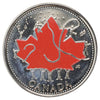 2002P Coloured Canada Day 25-cents Proof Like (Scratched, marks, or impaired)