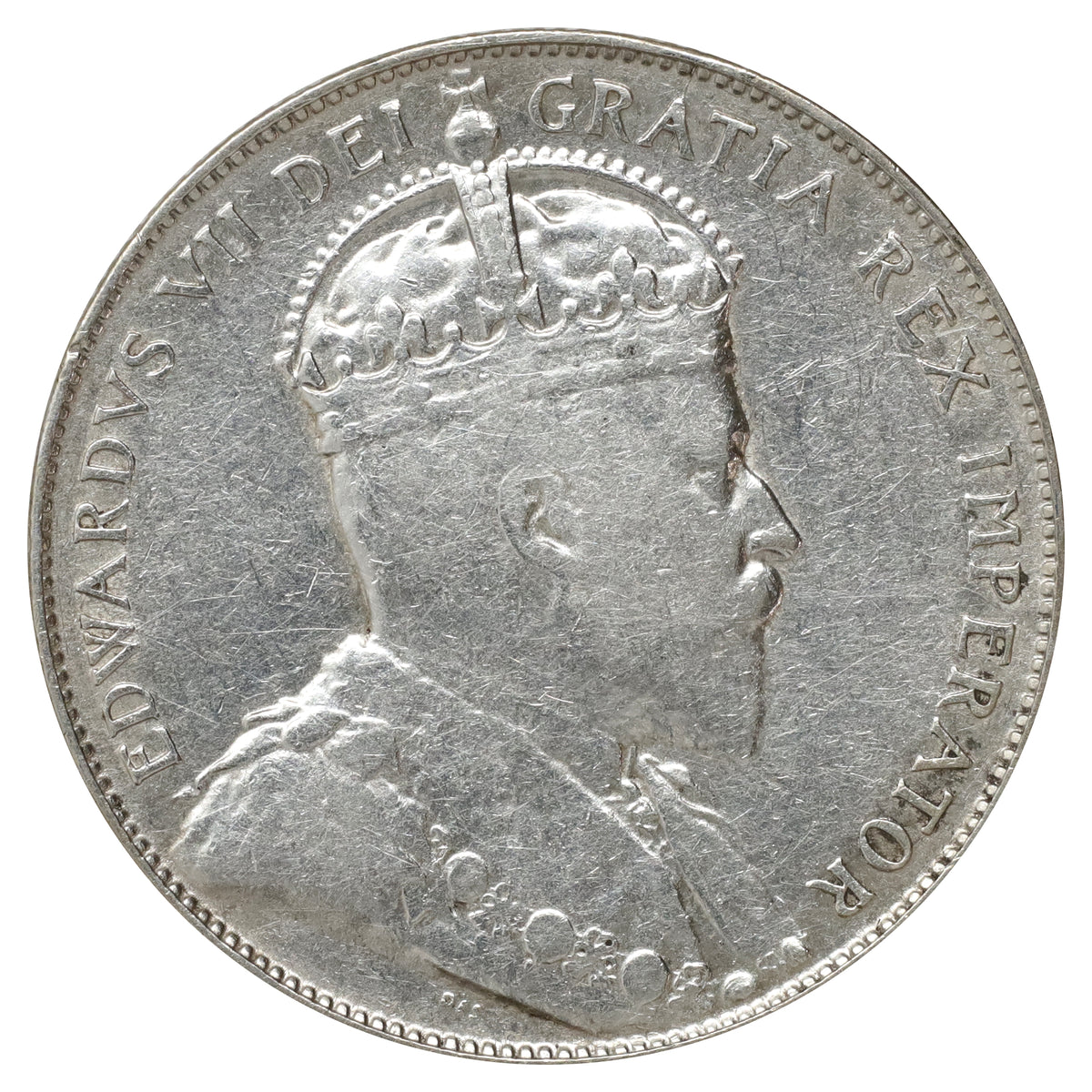 1907 Canada 50-cents VF-EF (VF30) Scratched, marks, or impaired
