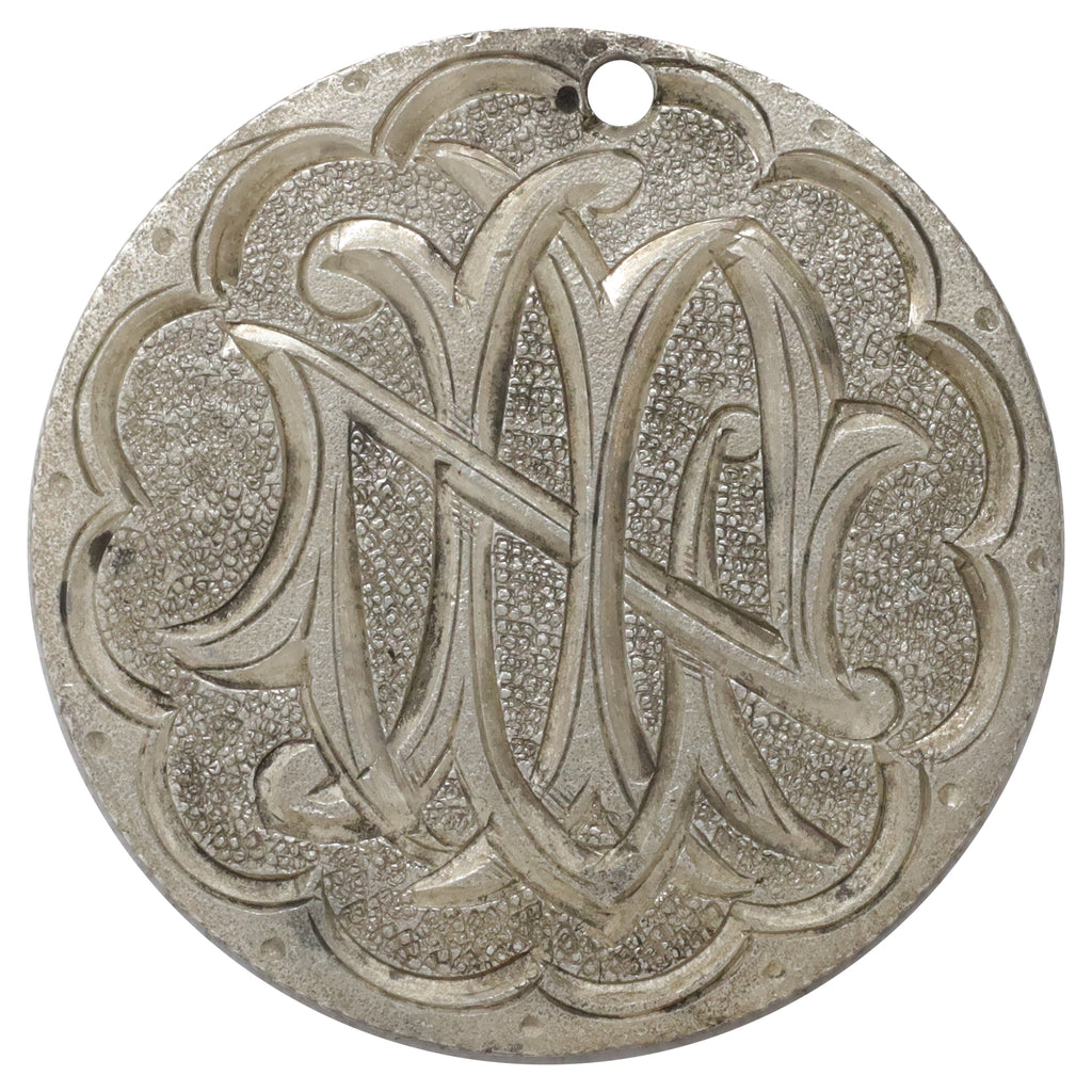 Canada Love Token on Victorian 25-Cent Coin: Initials "NM"