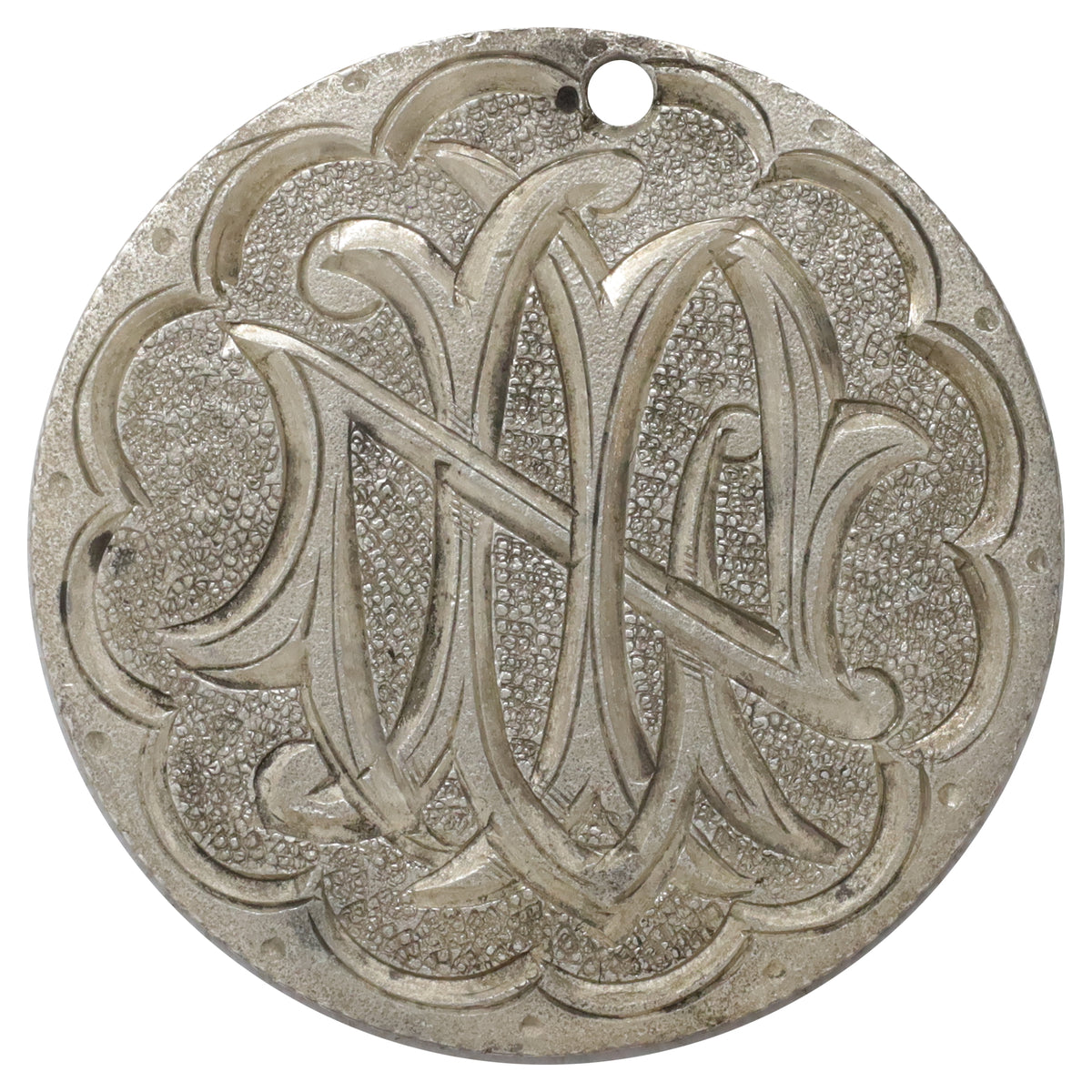 Canada Love Token on Victorian 25-Cent Coin: Initials "NM"