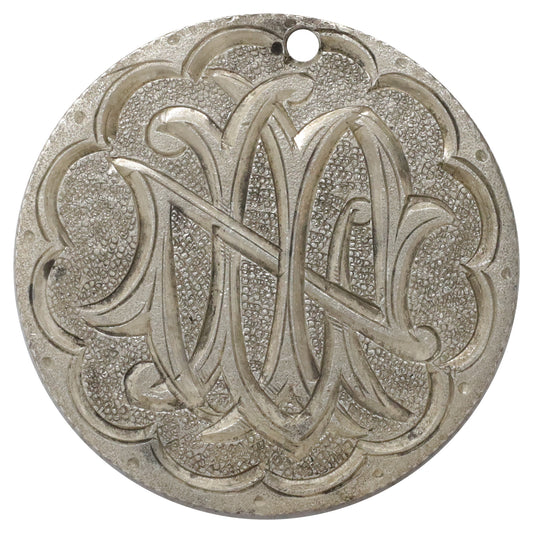 Canada Love Token on Victorian 25-Cent Coin: Initials "NM"