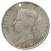 Canada Love Token on Victorian 25-Cent Coin: Initials "NM"