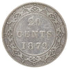 1872H Newfoundland 20-cents Very Fine (VF20) Scratched, marks, or impaired