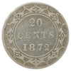 1872H Newfoundland 20-cents VG-F (VG10) Scratched, marks, or impaired