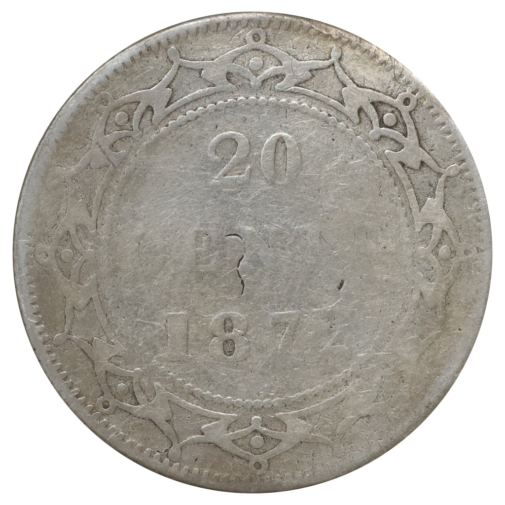 1872H Newfoundland 20-cents G-VG (G6) Scratched, marks, or impaired