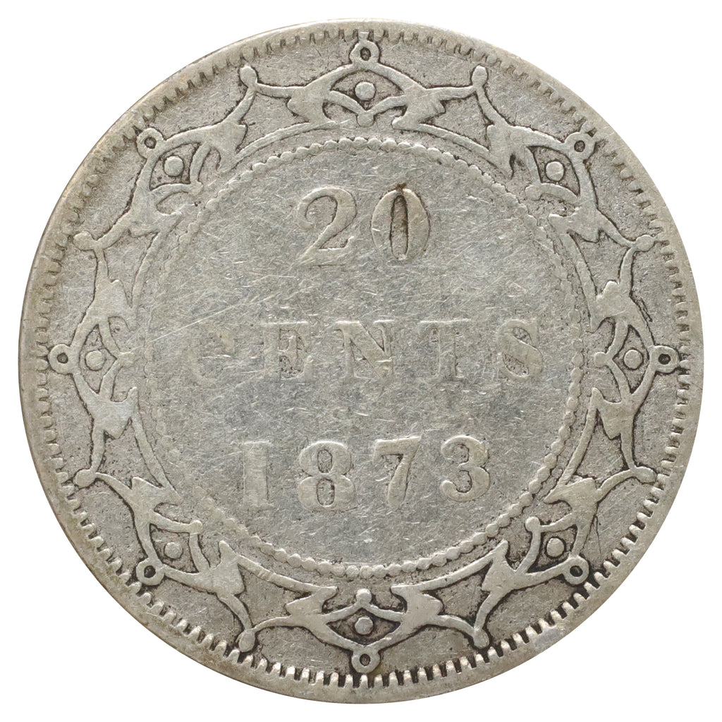1873 Newfoundland 20-cents G-VG (G6) Scratched, marks, or impaired