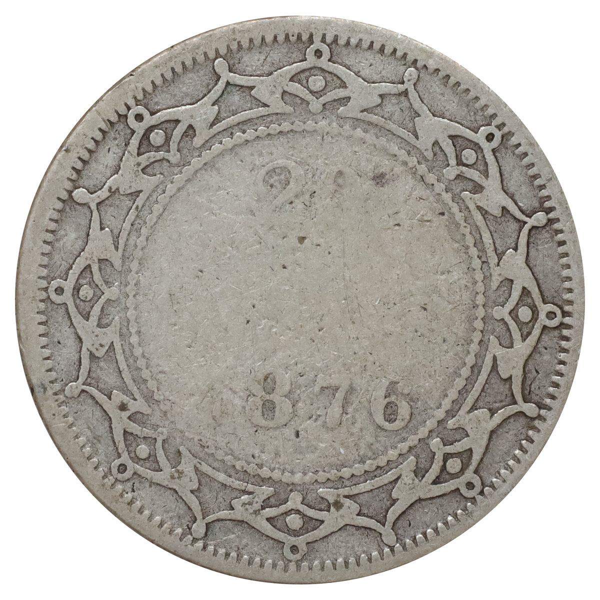 1876H Newfoundland 20-cents G-VG (G6) Scratched, marks, or impaired