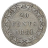 1881 Newfoundland 20-cents Very Good (VG8) Scratched, marks, or impaired