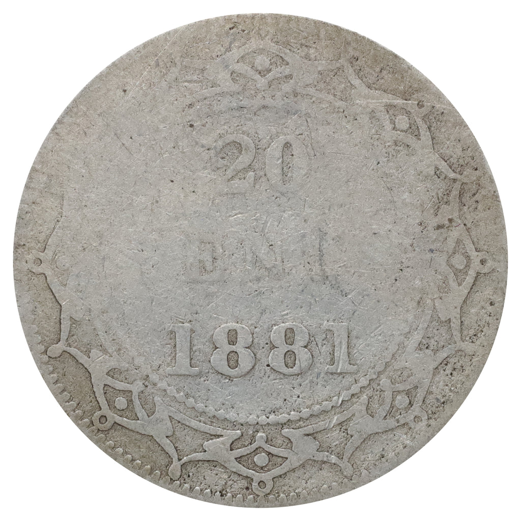 1881 Newfoundland 20-cents Good (G4) Scratched, marks, or impaired