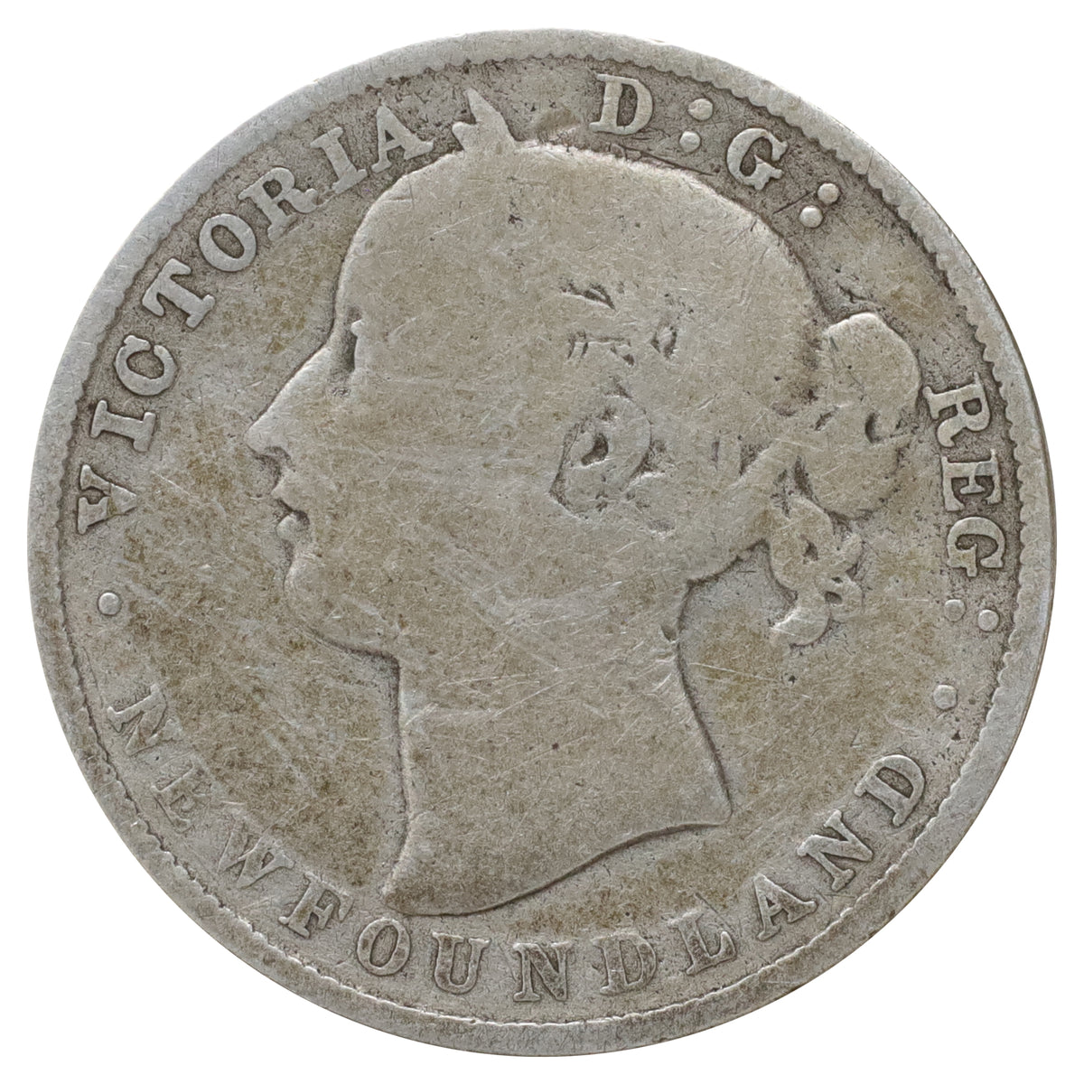 1881 Newfoundland 20-cents Good (G4) Scratched, marks, or impaired