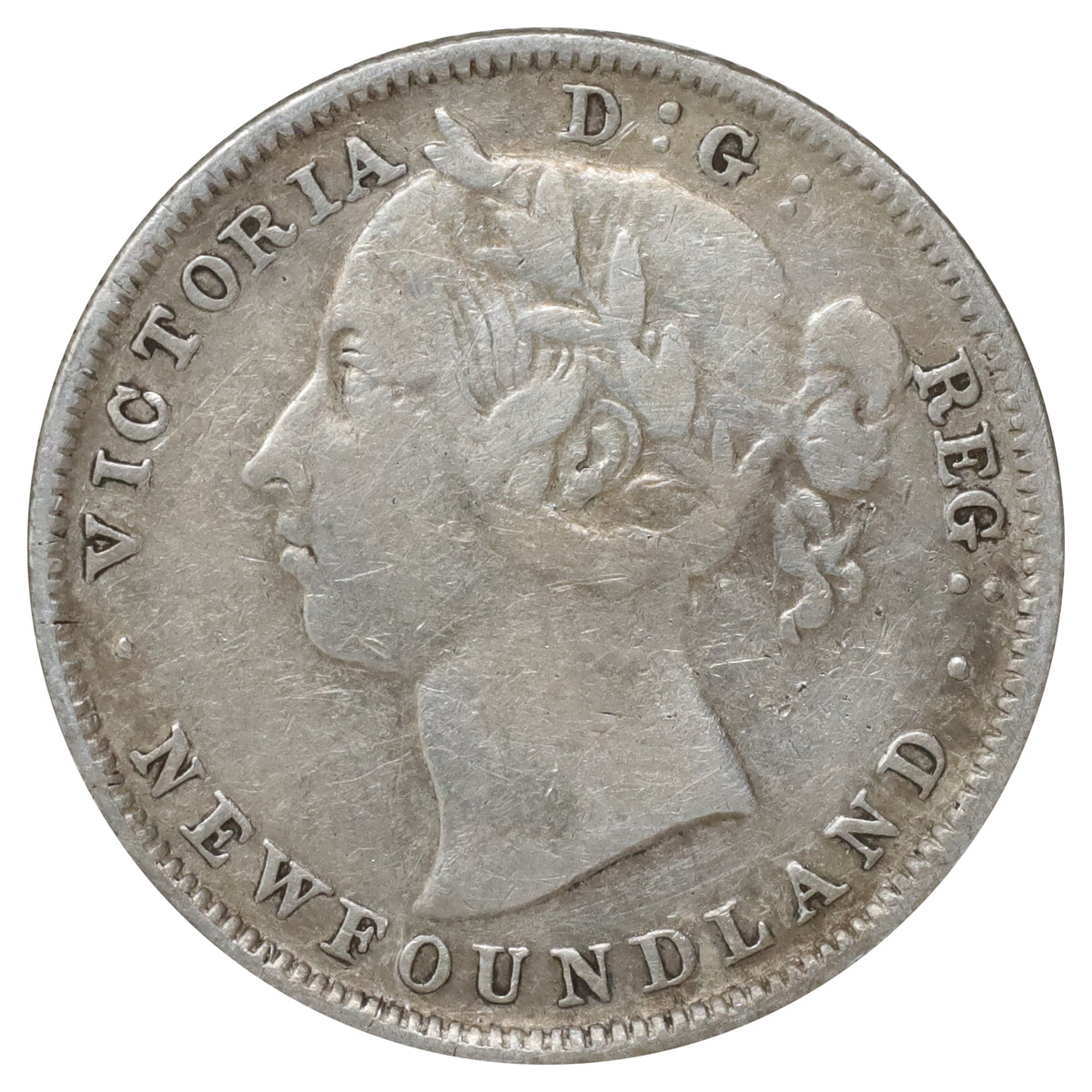 1882H Newfoundland 20-cents F-VF (F15) Scratched, marks, or impaired