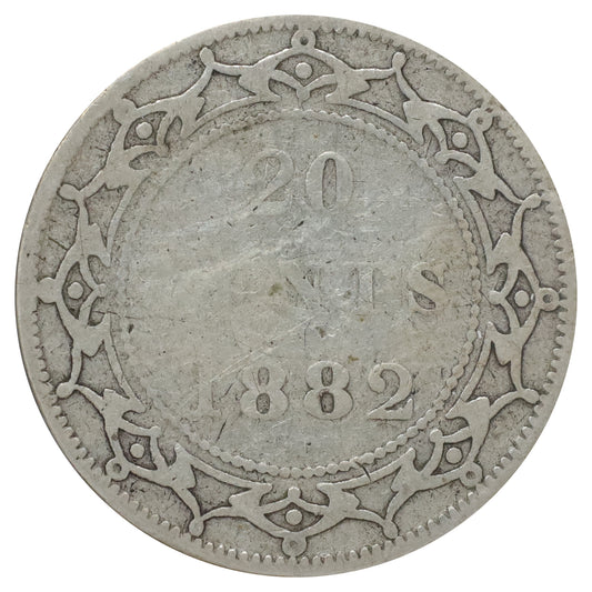 1882H Newfoundland 20-cents Good (G4) Scratched, marks, or impaired