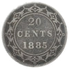 1885 Newfoundland 20-cents Fine (F12) Scratched, marks, or impaired