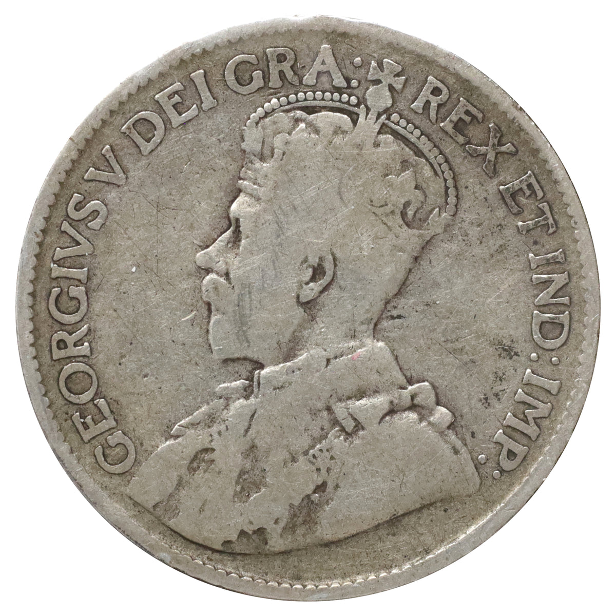 1917C Newfoundland 25-cents G-VG (G6) Scratched, marks, or impaired