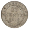 1919C Newfoundland 25-cents Fine (F12) Scratched, marks, or impaired